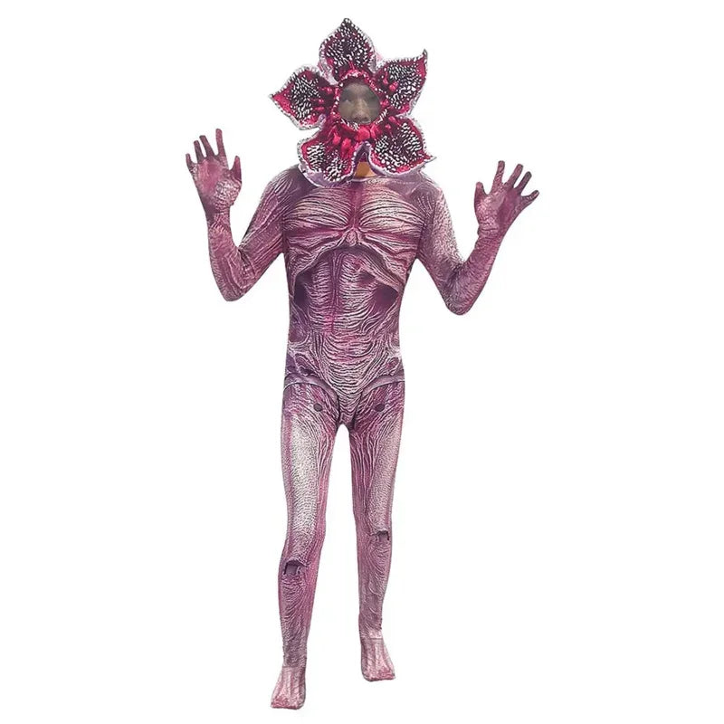 Adult Kid Cosplay Jumpsuit Demogorgon Cosplay Jumpsuit Bodysuit Mask Outfits Halloween Carneval Suit