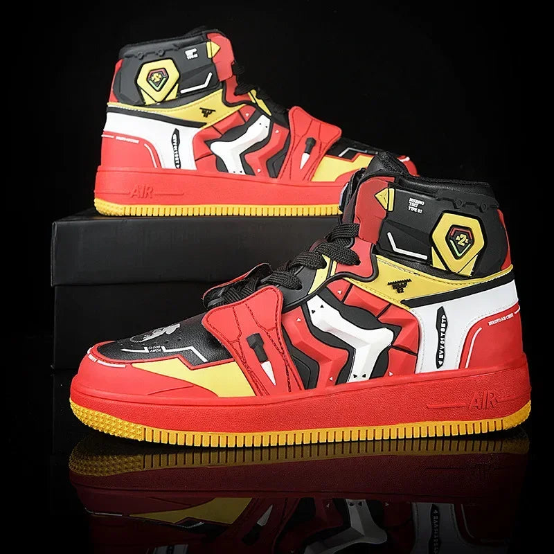 ★Halloween Costume EVANGELION Basketball Shoes Men -01 EVA-02 Luxury Breathable Sneakers - no box / 40