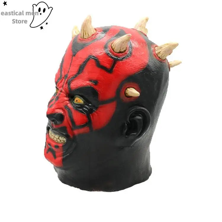 2025 New Halloween Cosplay Mask The Phantom Menace Darth Maul Costume Latex Helmet Party Carnival Props A - product image 4