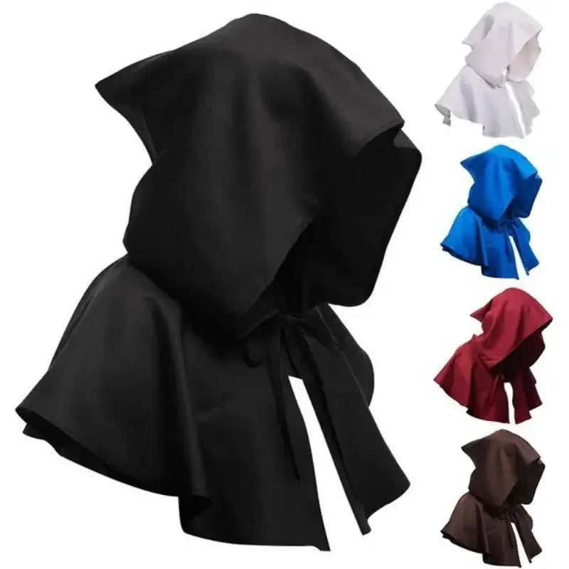 Adult Men Medieval Renaissance Cloak Witch Hooded Cape Hat