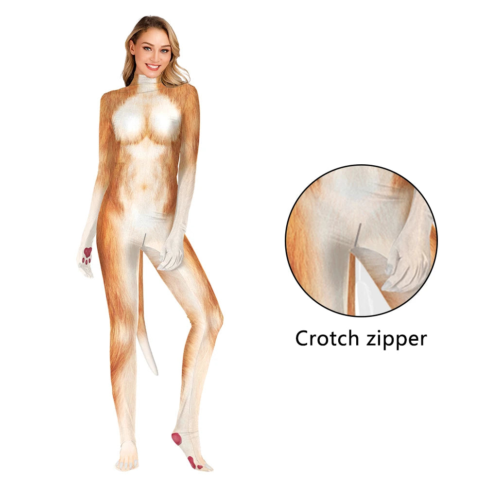NADANBAO Adult Animal Costume – Dalmatian & Cow Print Catsuit Designs