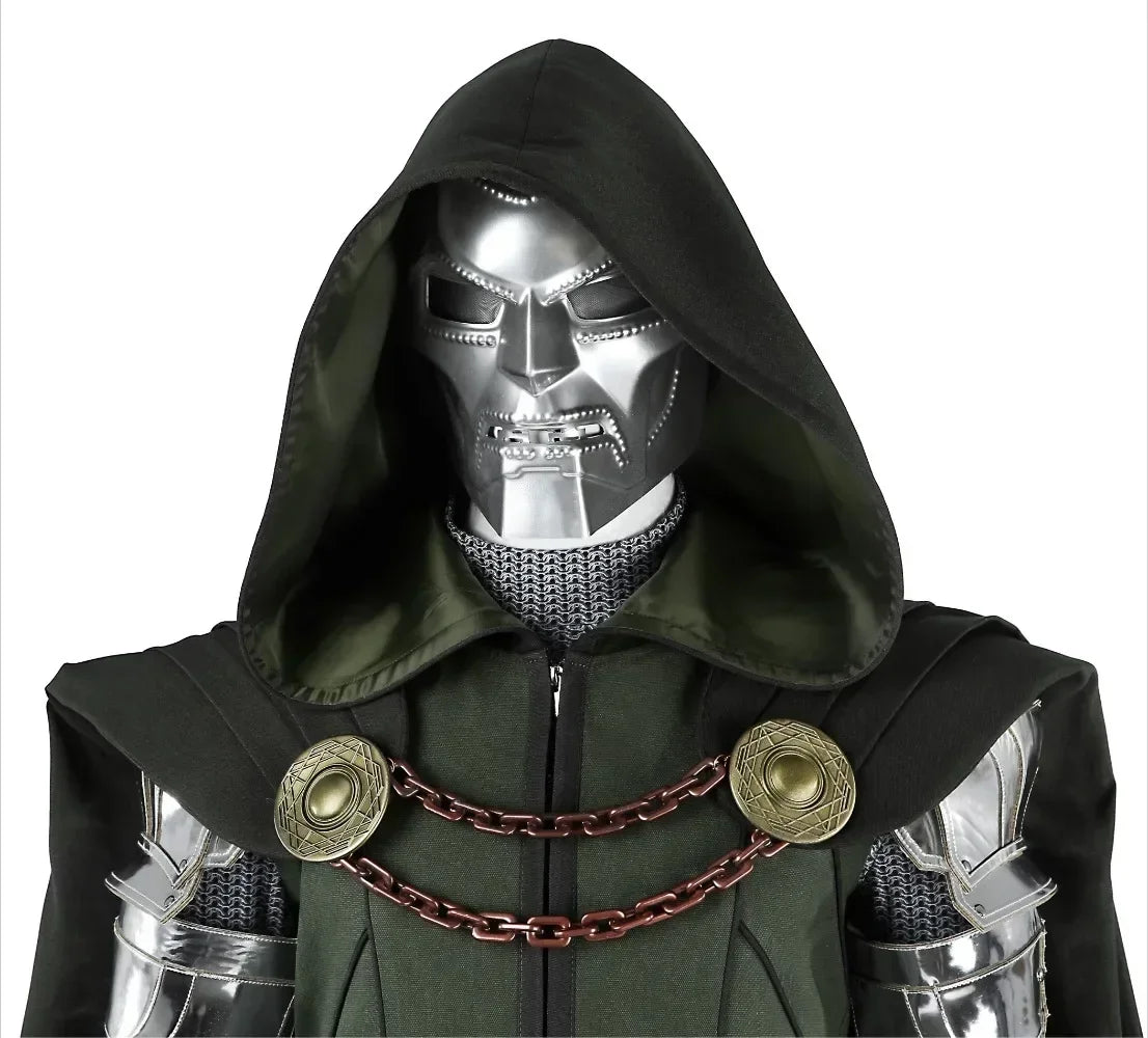 Halloween Black Doom Costume Vest Pants Cloak Outfit Full Set and Individual Items Are - Under top pants / XS（old）
