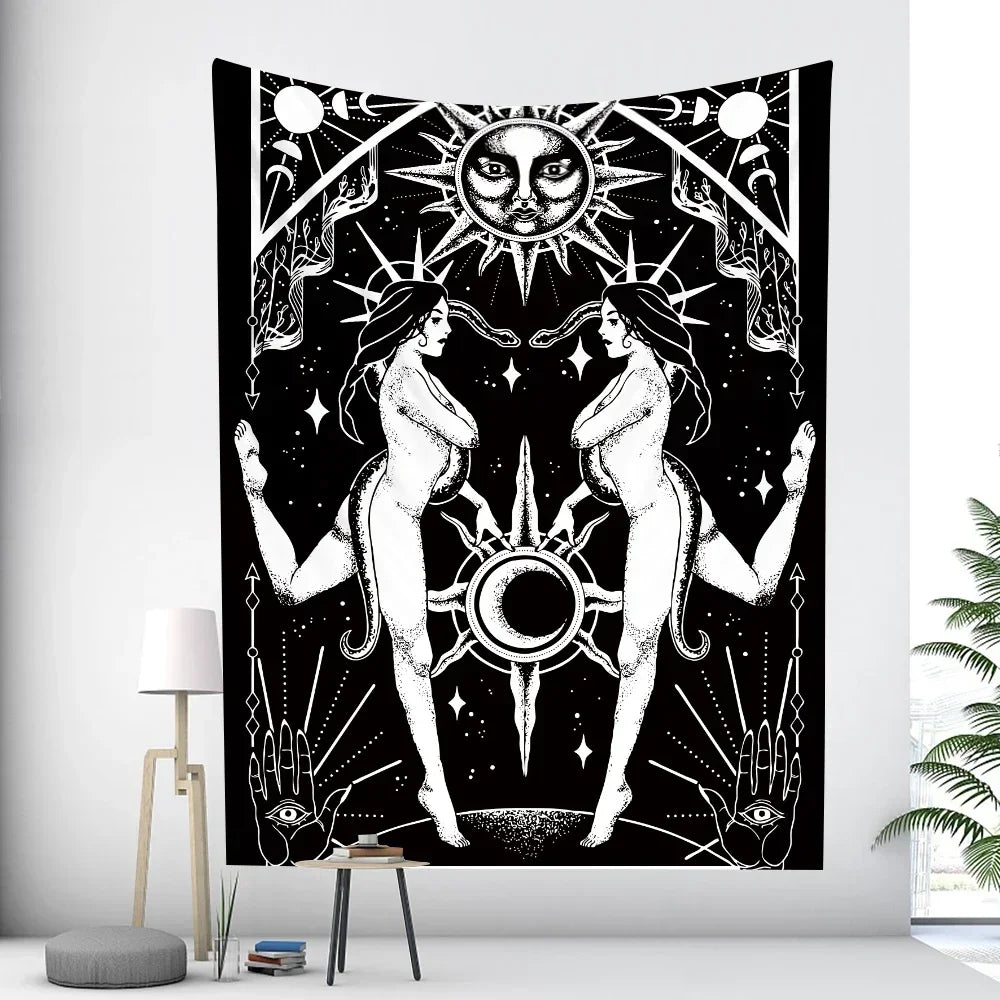 Moon Goddess Mandala Mystical Tapestry