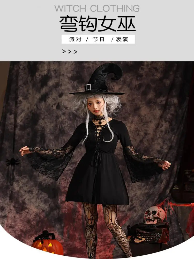 Gothic Lolita Witch Hook Dark Fantasy Women's Dress Halloween Costume - product image 6