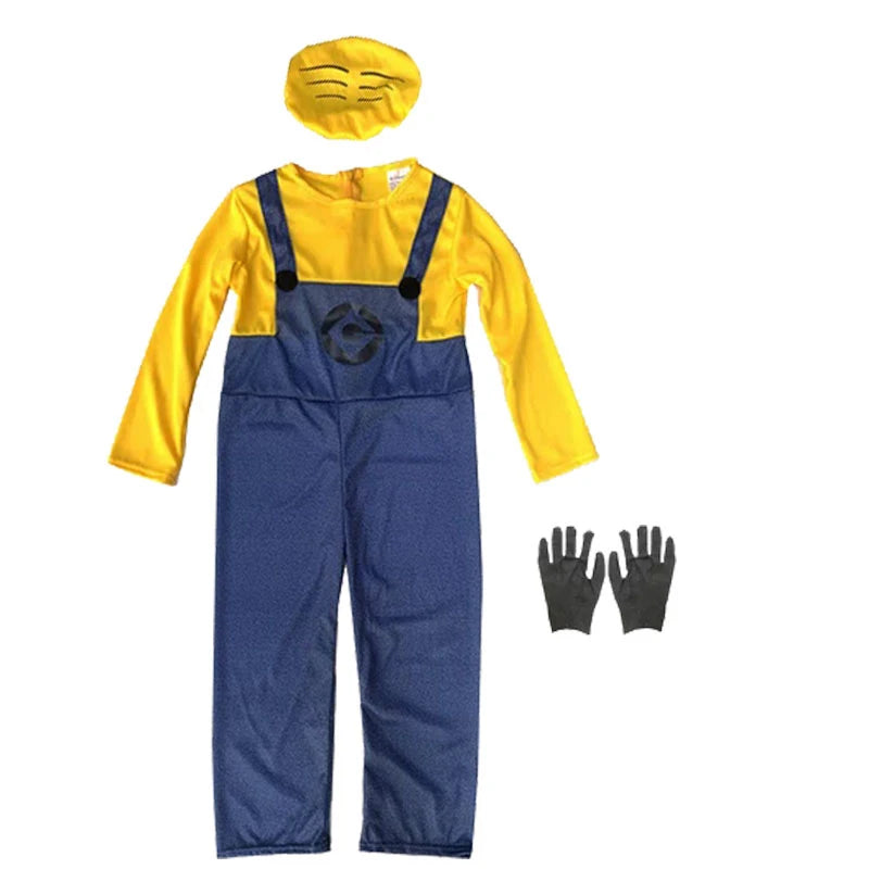 Cartoon Character Halloween Costume – Adult & Kids' Jumpsuit and Accessory Options