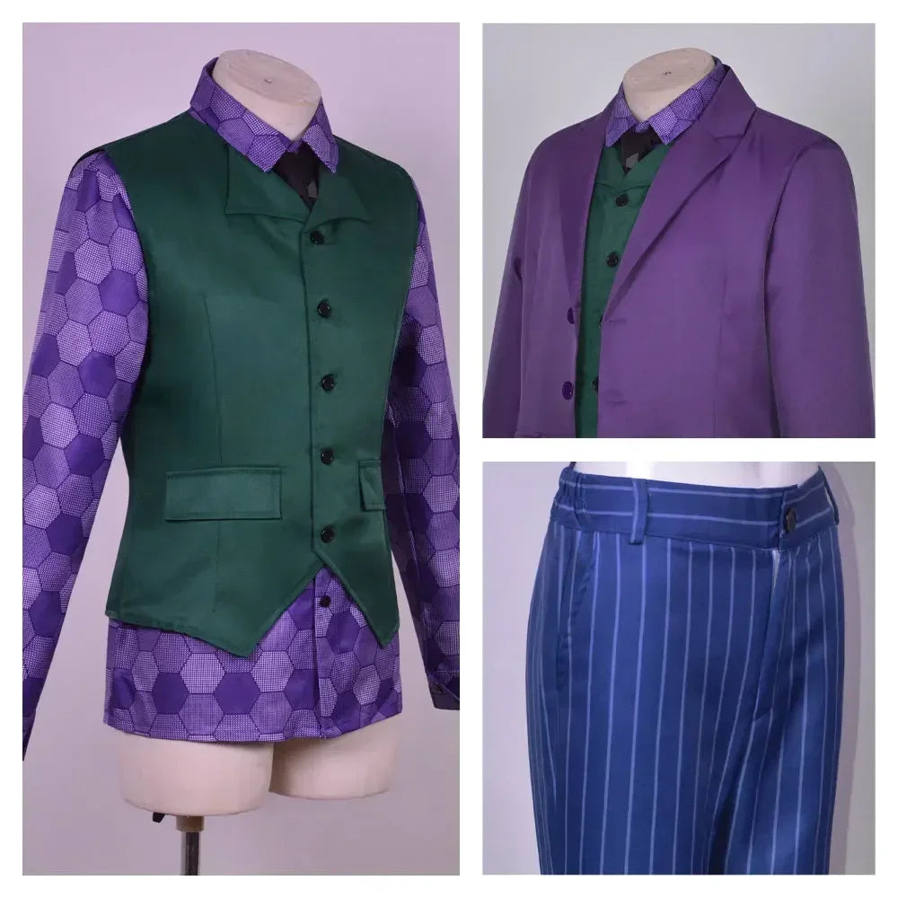 Men's Clown full Coat Shirt Vest Tie Suit Movie&tv Costume - alternate view 6