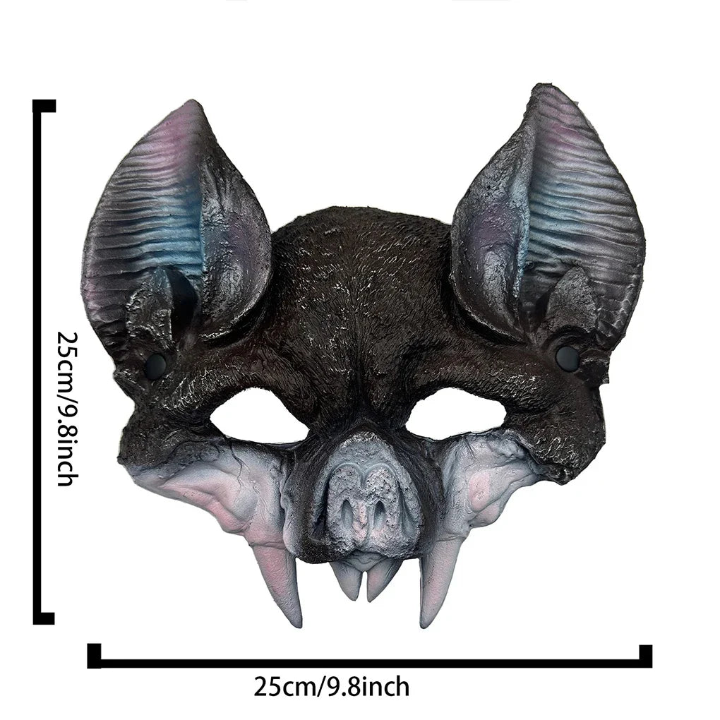 Vampire Scary Halloween Masks Creepy Carnival Props Evil Cosplay Masks Halloween Bat Mask Bat Face Cover - product image 5