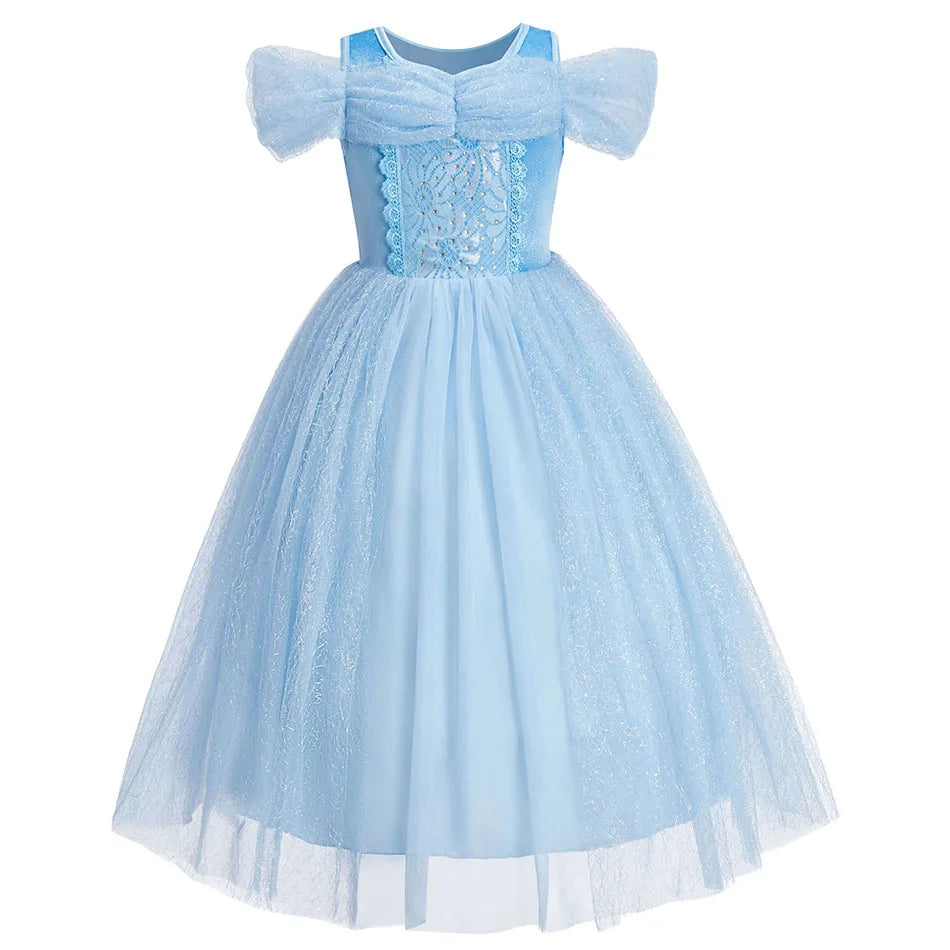 Blue Fairytale Princess Princess Costume Dress for Kids – Halloween Costume