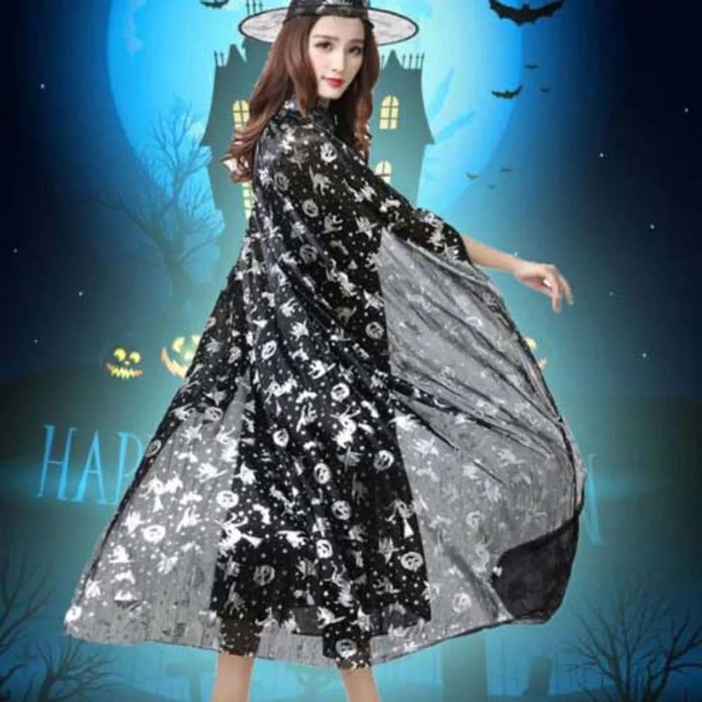 Witch Cloak Caps Pumpkin Wizard Robe Bat Hat - alternate view 3