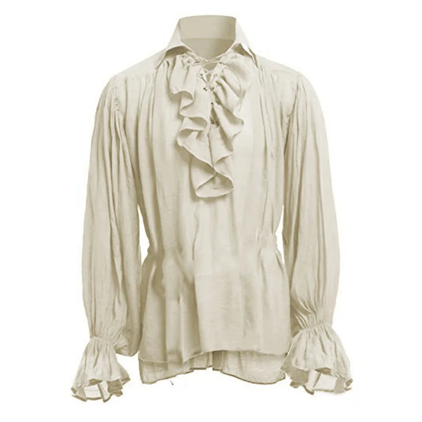 Medieval Autumn Shirts Steampunk Bandage Long Costume - alternate view 8