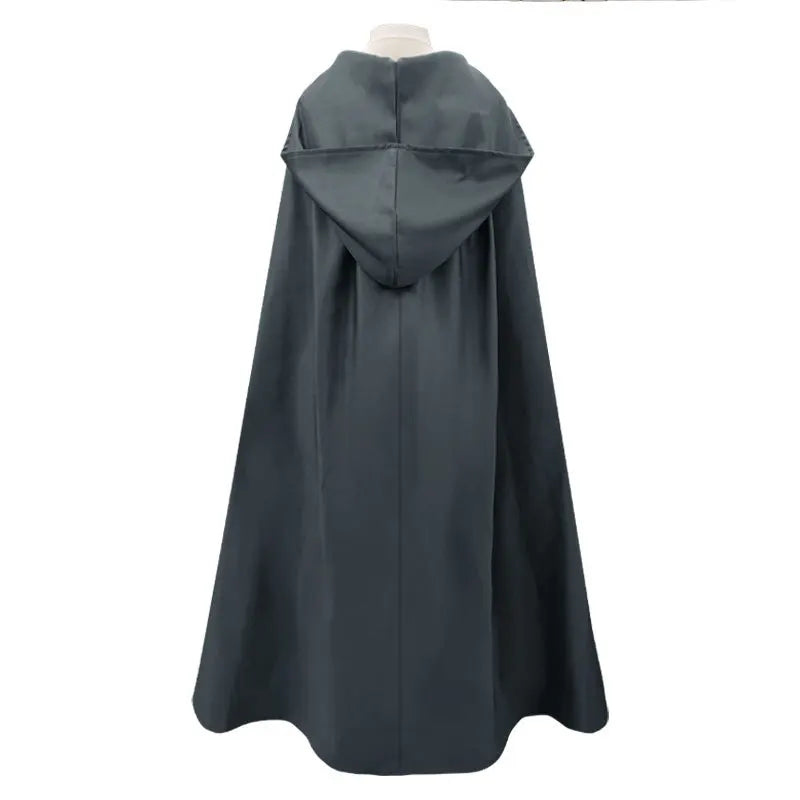 Adult Wizard Robe Men Sorcerer Costume Grey Cloak with Wizard Hat Cape the Hobbit Gandalf - gray / S
