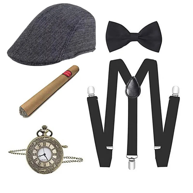 1920s Mens Costume Gangster Roaring Accessories for Men Women Adult Gatsby Costume