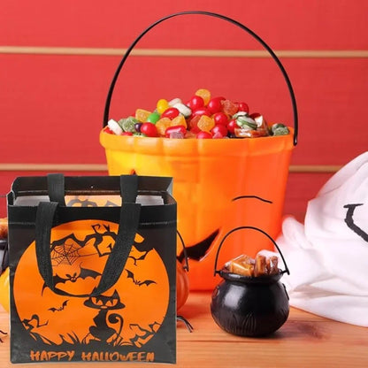 1-60PCS Halloween Candy Gift Bags Halloween Trick or Treat Bags Halloween Tote Bag with Handle Halloween - product image 3