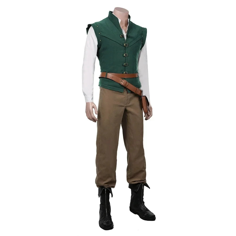 Anime Flynn Rider Tangled Long-Haired Tower Princess Costume Adult