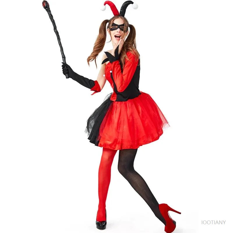 Halloween Carnival Adult Naughty Circus Magic Clown Costume Horror Ghost Clown Funny Role Playing Costume - product image 4