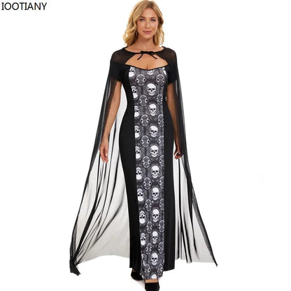 Women's Medieval J Cos Masquerade Skull Skeleton Ghost Gothic Costume - alternate view 7