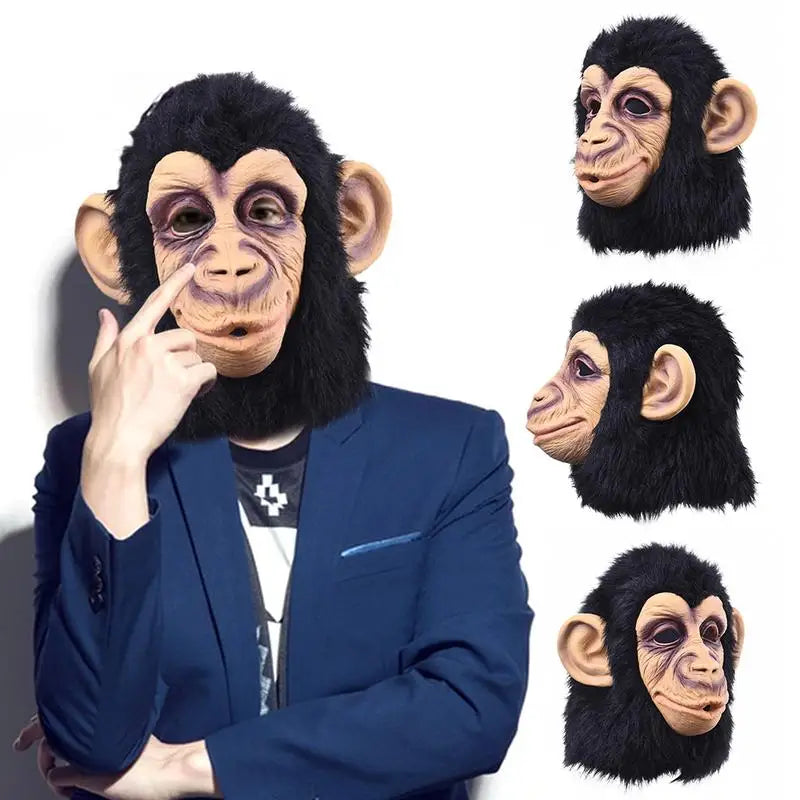 NEW Gorilla Monkey Halloween Masks Adult Full Face Funny Mask LatexHalloween