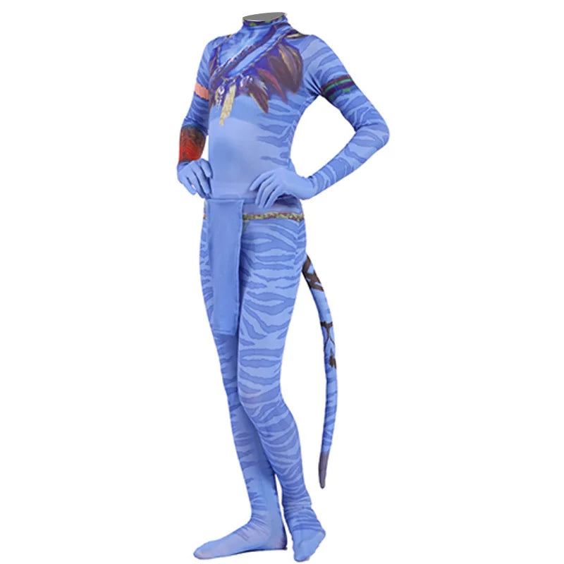 Avatar 2 Cosplay Costume Movie Jake Sully Neytiri Bodysuit Suit Zentai JumpsuitsHalloween