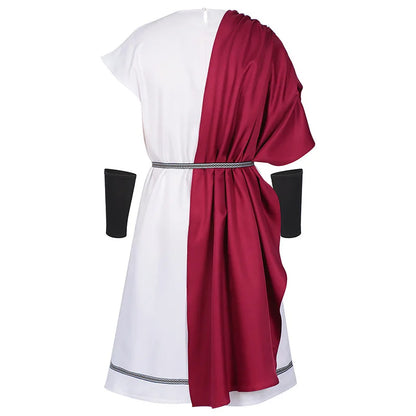Men's Medieval Roman Greek Toga Laurel wreath Greece Warrior Costume - alternate view 4
