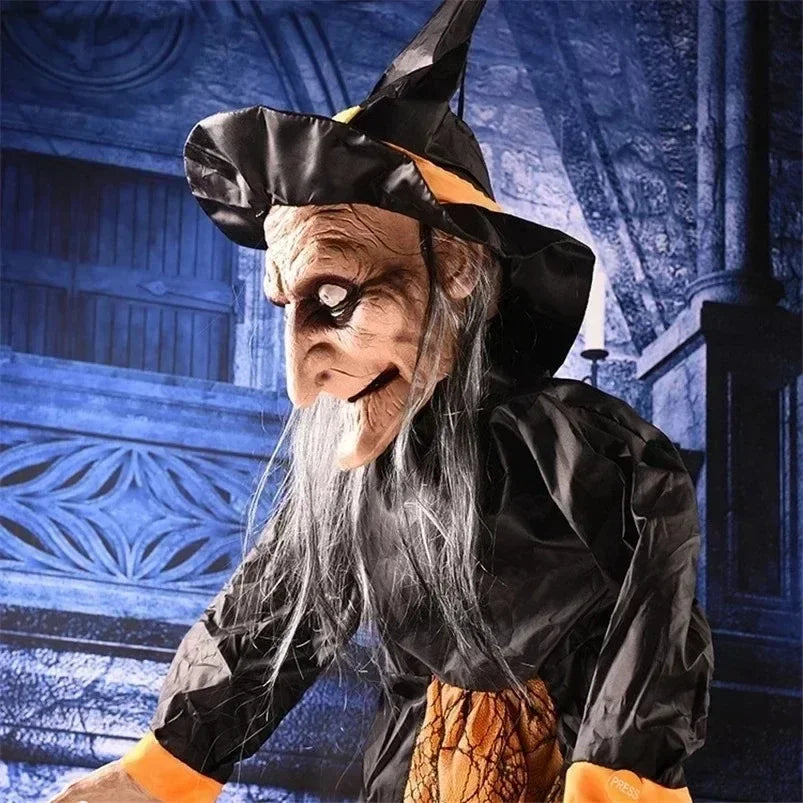 Halloween Witch Ghost Decor Horror Pendant Glowing Prank Props Electric Toys - product image 4