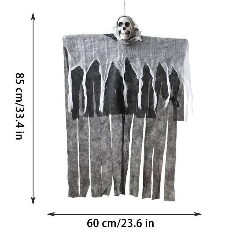 Halloween Hanging Ghost Skull Skeleton Gauze Scary Props Haunted House Outdoor Yard Garden Horror Decoration - product image 6