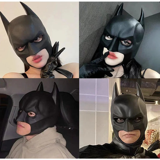 Halloween Night Adult Bat Mask Headgear Latex Material Costume Headgear Dance Mask Latex - black