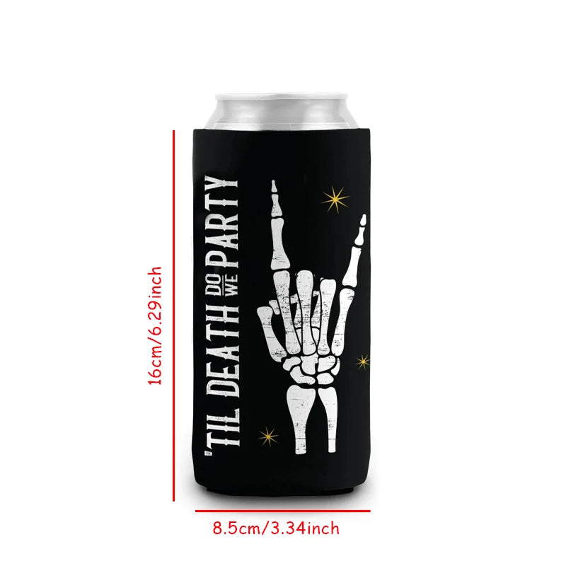Bride or Die Till Death Do We Party Bachelorette Party Black Can Cooler - product image 3