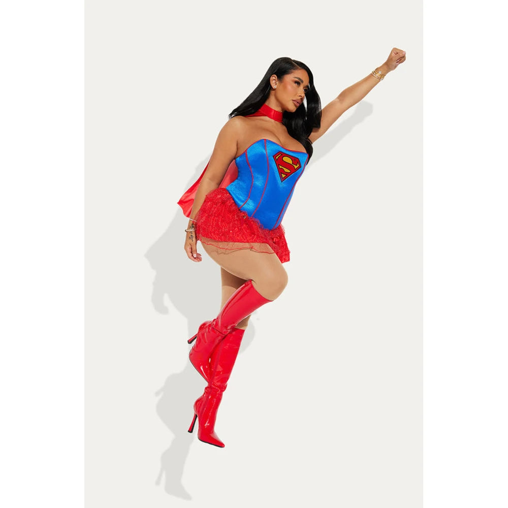 Kids' Cloak Supergirl Purim Birthday Halloween Costume - View 5