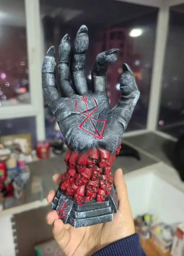 Gothic Horror Demon Sacred Hand Statue - Gothic Halloween Decor, Resin Art Collectible, Handcrafted Piece - product image 5