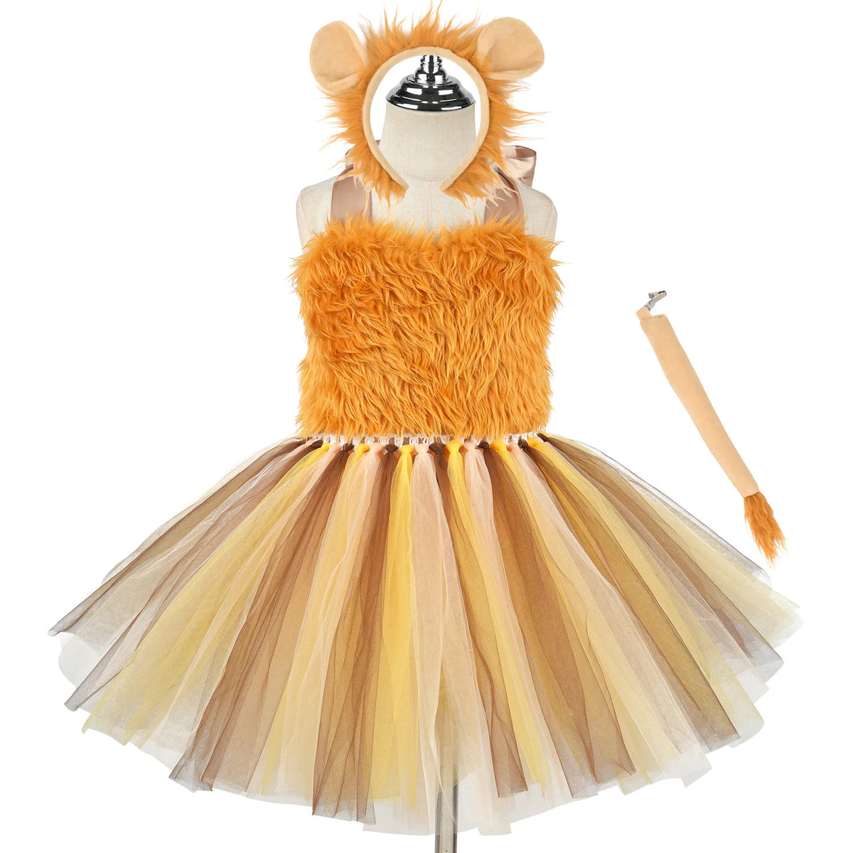 Girls Lion Halloween Costume – 3-Piece Set