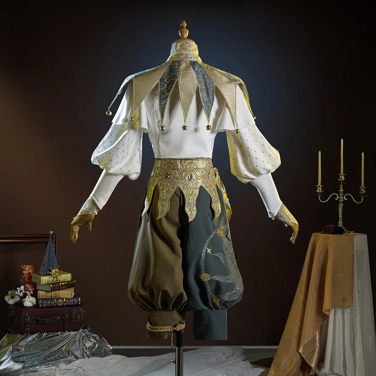 Weeping Clown Costume Game Identity V Joker Costume Suit Halloween Uniforms Custom Made - costume and mask / XL