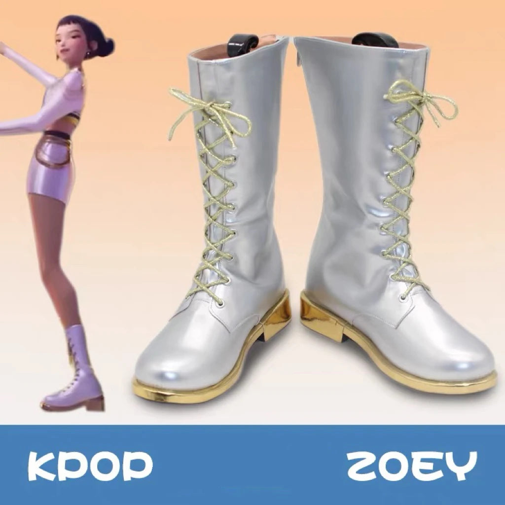 Children Cosplay Performance Costume Shoes K-POP Rumi Group Concert Halloween Mira Zoey Boots Shoes - product image 11