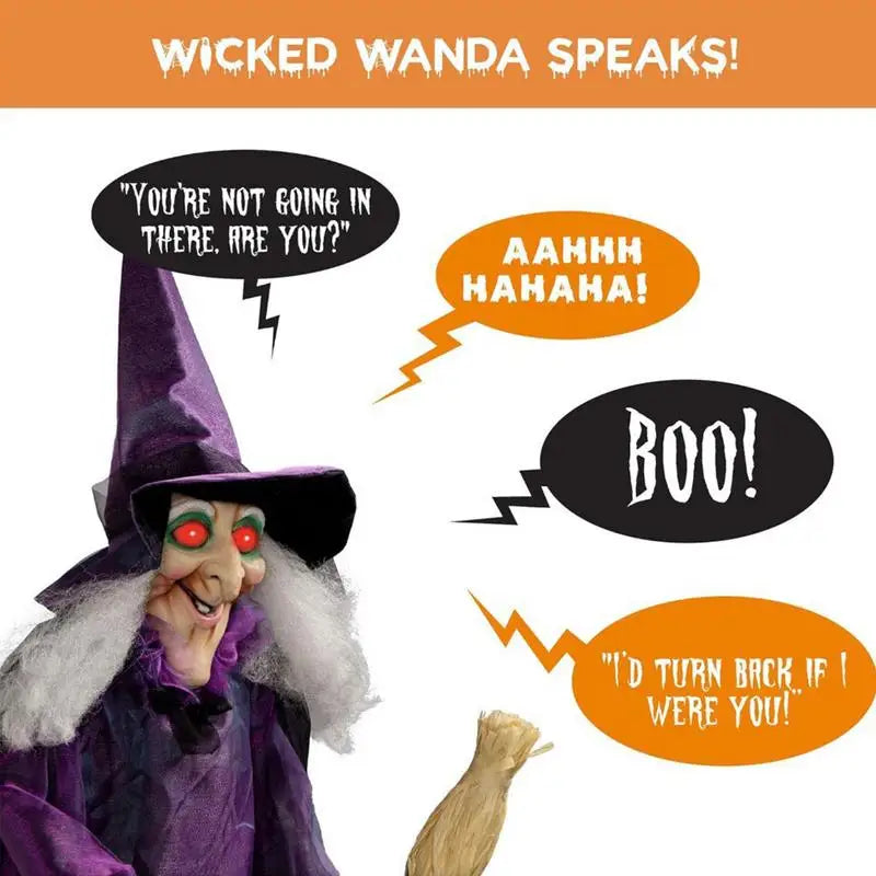 Halloween Decorations Props Life Size Animatronic Witch Sound Activated - product image 2