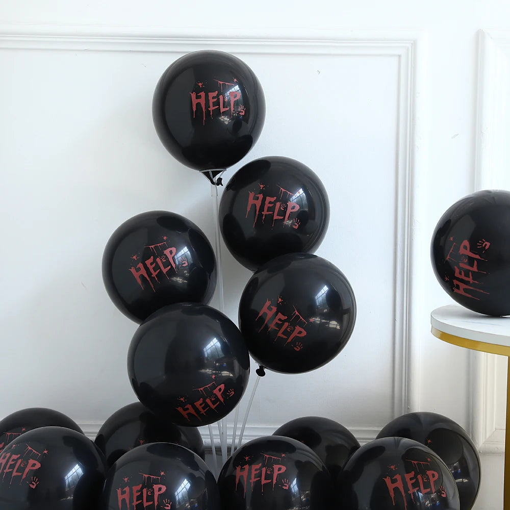 117pcs Halloween Balloon Garland Arch Kit Red Black White Latex Balloon Bloody Eyes Foil Balloon Horror - product image 3