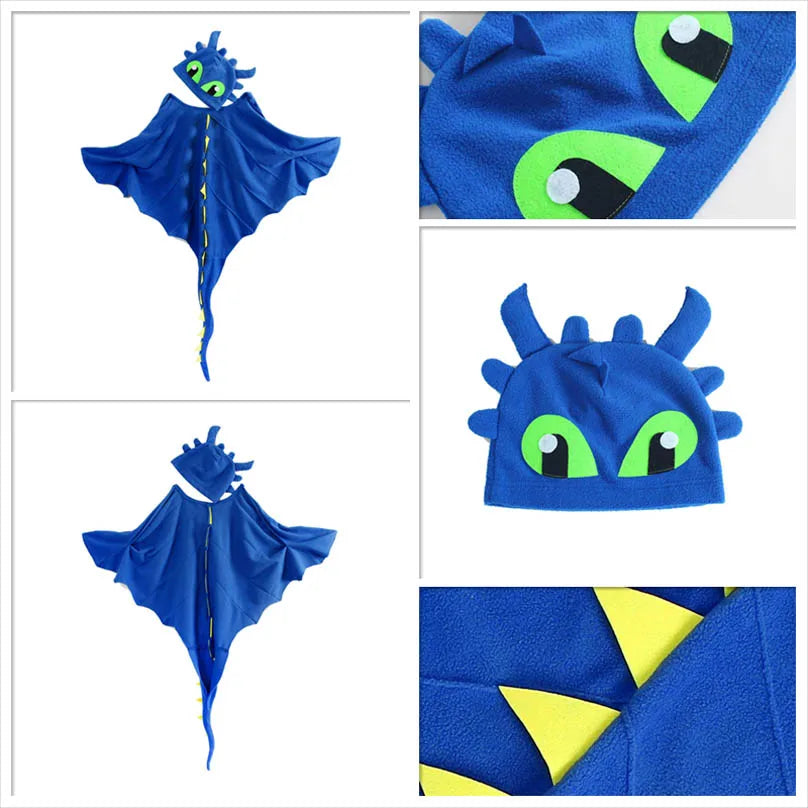 Dragon Costume Cloak with Hat Toothless Dragon Costume Cape Halloween Costumes Cosplay Dinosaur Costume - product image 2