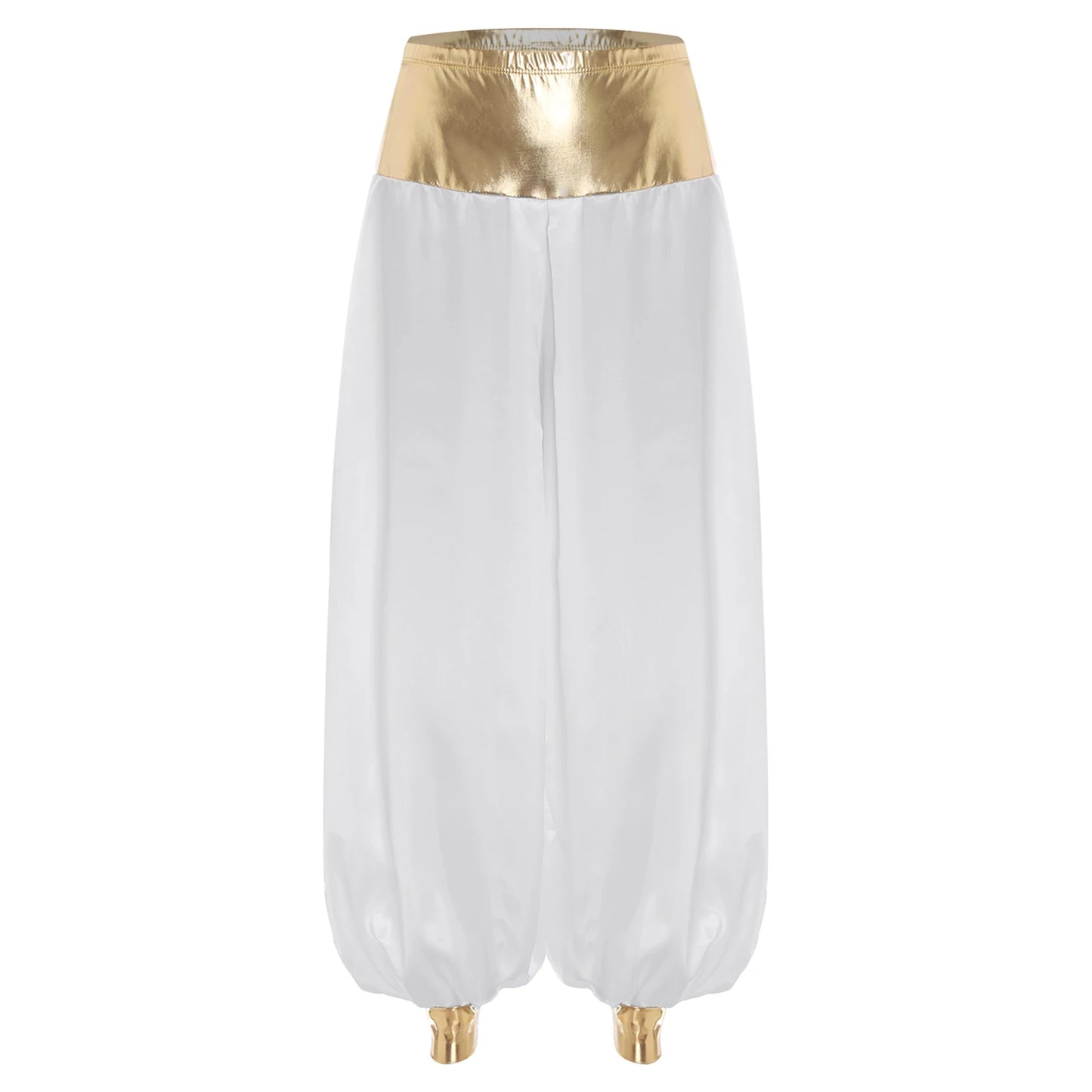 Adult Hippie Arabian Bloomer Pants Harem Metallic ShinyArab Indian Costume - alternate view 9