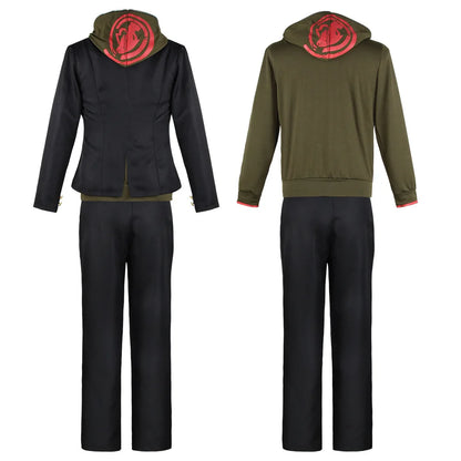 Anime Danganronpa Costume Makoto Naegi Costumes Hoodie Jacket Pants Full Set Adult - Costume / XXL