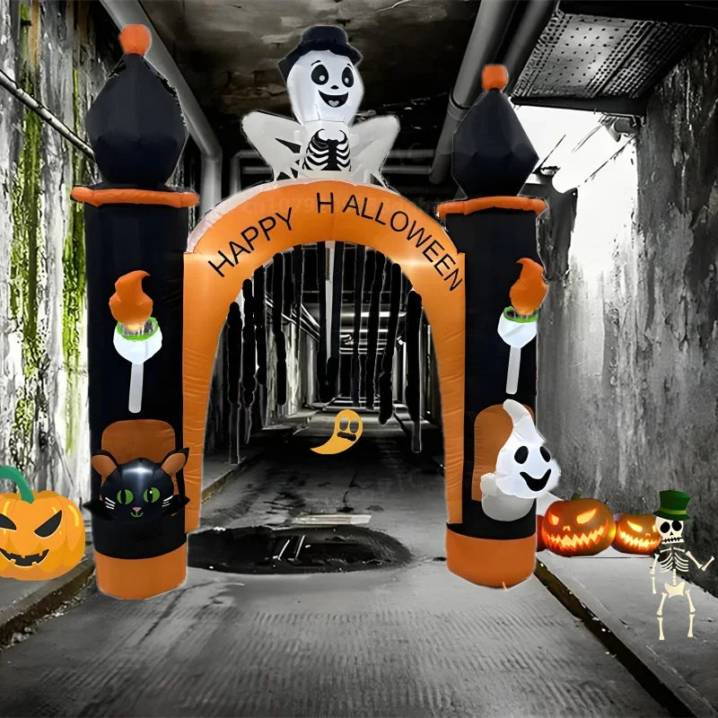 Halloween Inflatable Arch Toys Model Built-in LED Light Pumpkin Prop Outdoor Indoor Home Garden Party Terror - product image 5