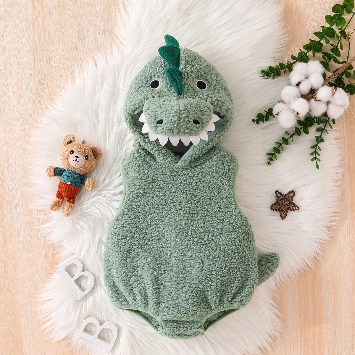 Baby Dinosaur Romper Costume – 0–18 Months - Pink 6–12 Months
