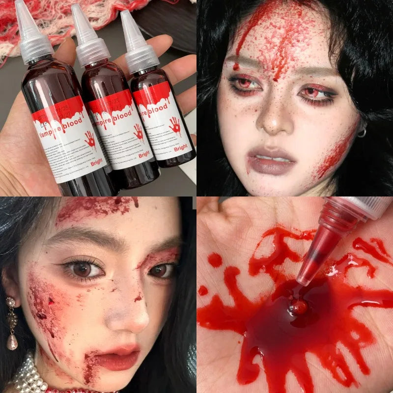 Halloween Fake Makeup Blood DIY Cosplay Prank Emulation Props Person Plasma Horror Festival Party Decorations - product image 6