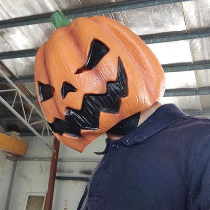 Halloween Evil Pumpkin Head Latex Mask Full Head Costume Mask for Cosplay Party Haunted House Carnival