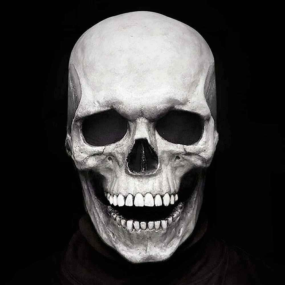 Halloween Mask Latex Mask Skull Mask Horror Decoration Full Head Skull Mask Helmet Movable Jaw Masque Gifts - product image 7