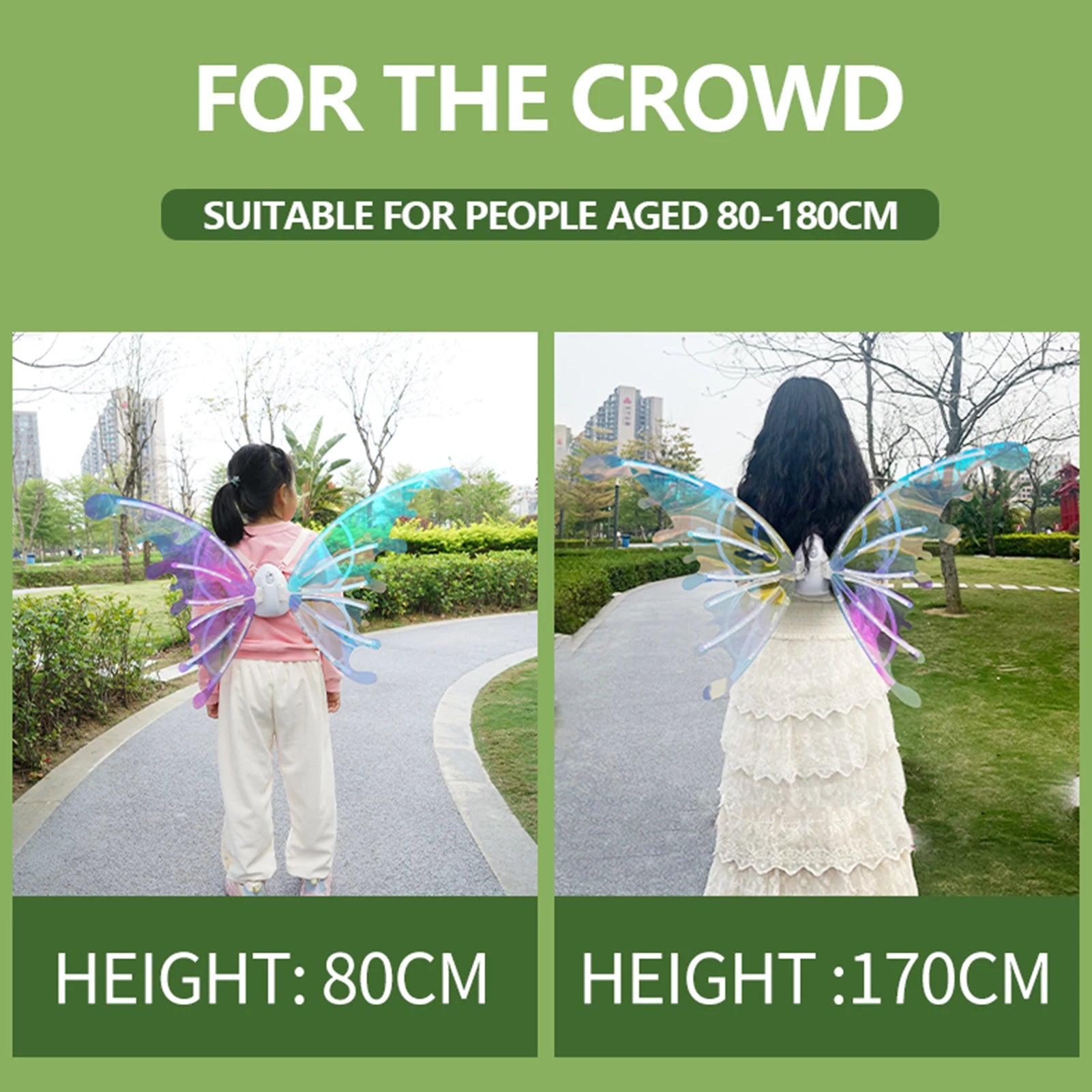 Halloween Children Electric Butterfly Wings Elf Wings Costume Magic Led bats - product image 2