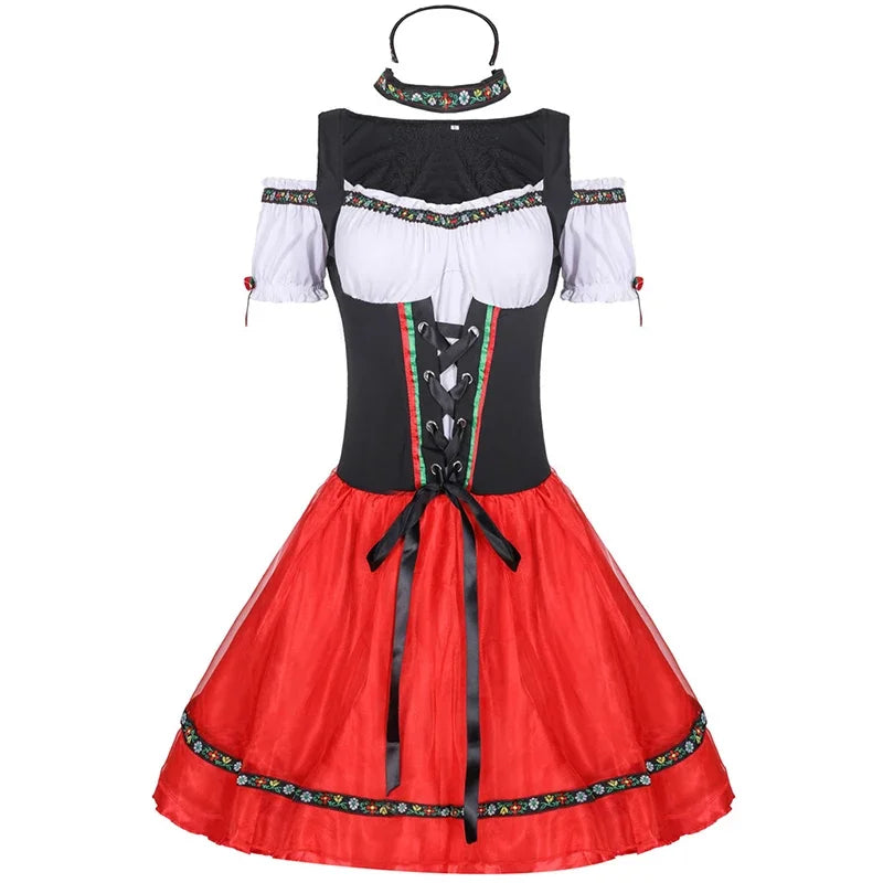 Adult Women Carnival Oktoberfest Dirndl Costume Germany Beer Maid Tavern Wench Waitress Outfit Cosplay - product image 6