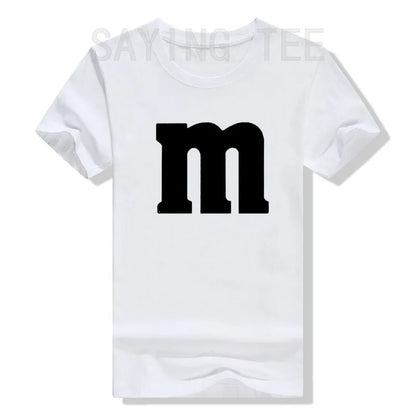 Women's Letter M T-Shirt Chocolate Candy Team T-Shirt Ropa Plus Mujer Top Costume - alternate view 12
