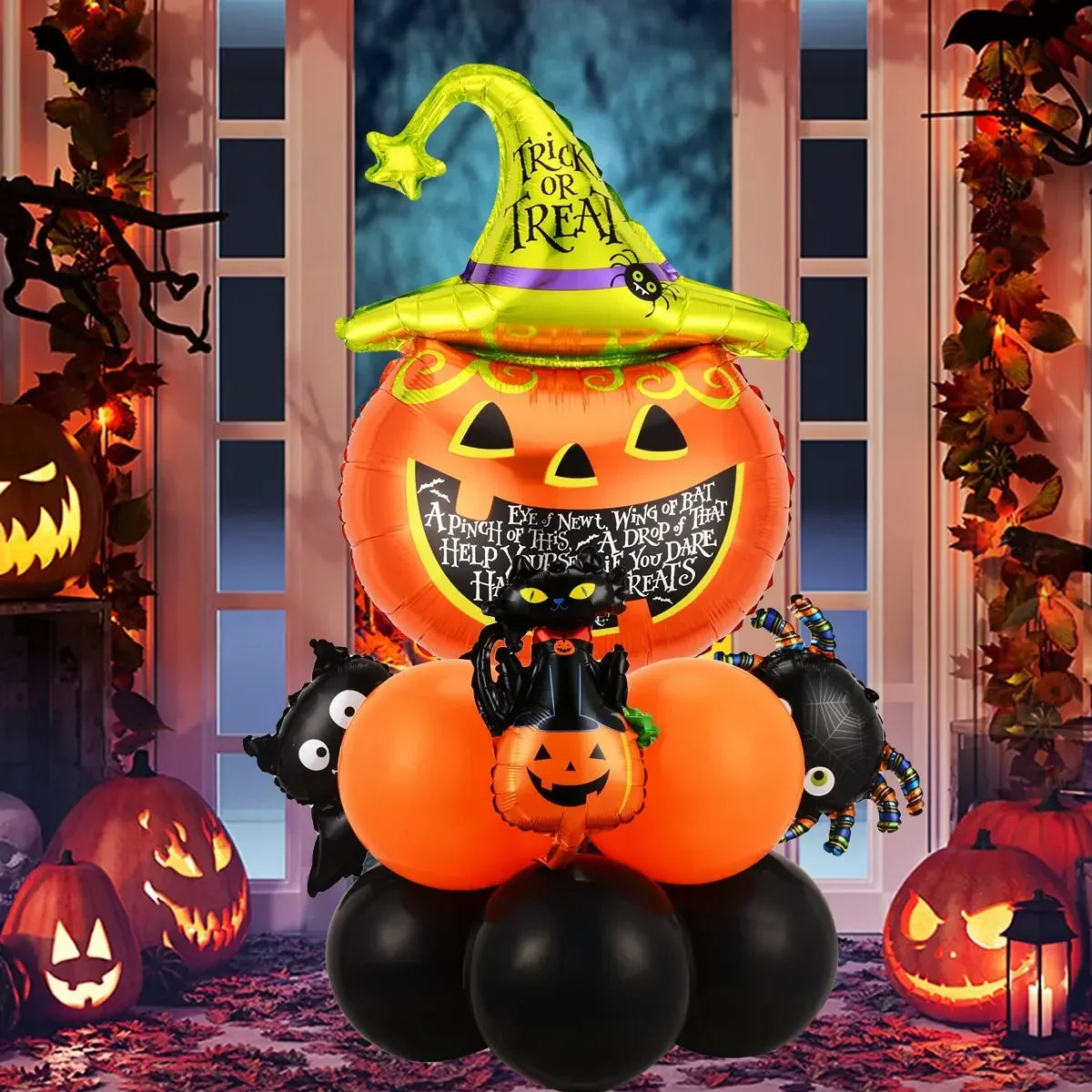 12–13 Piece Black & Orange Happy Halloween Balloon Set - product image 3