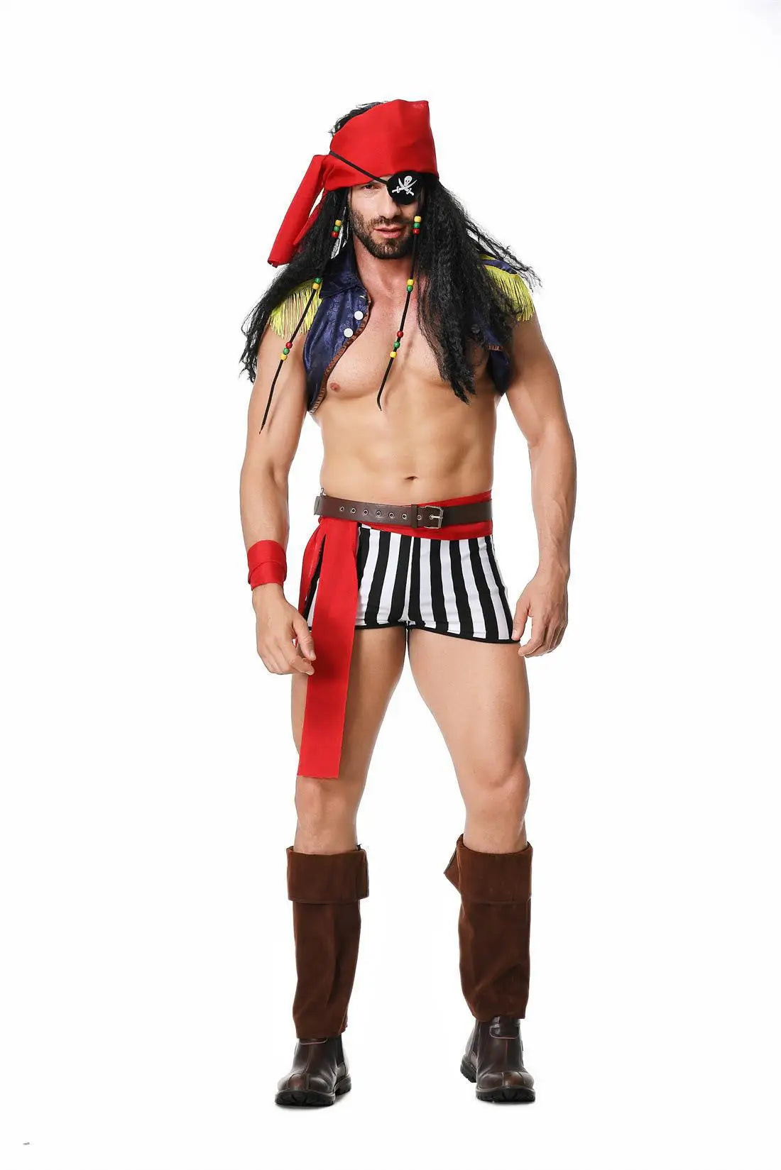 Men Caribbean Pirate Costume Halloween Ball Themed - product image 6