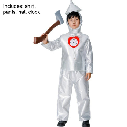 Tin Man Costume Men Kids Funny Metallic Suit Tinman Movie Outfit Robot Cosplay Armor Clown Circus - product image 9
