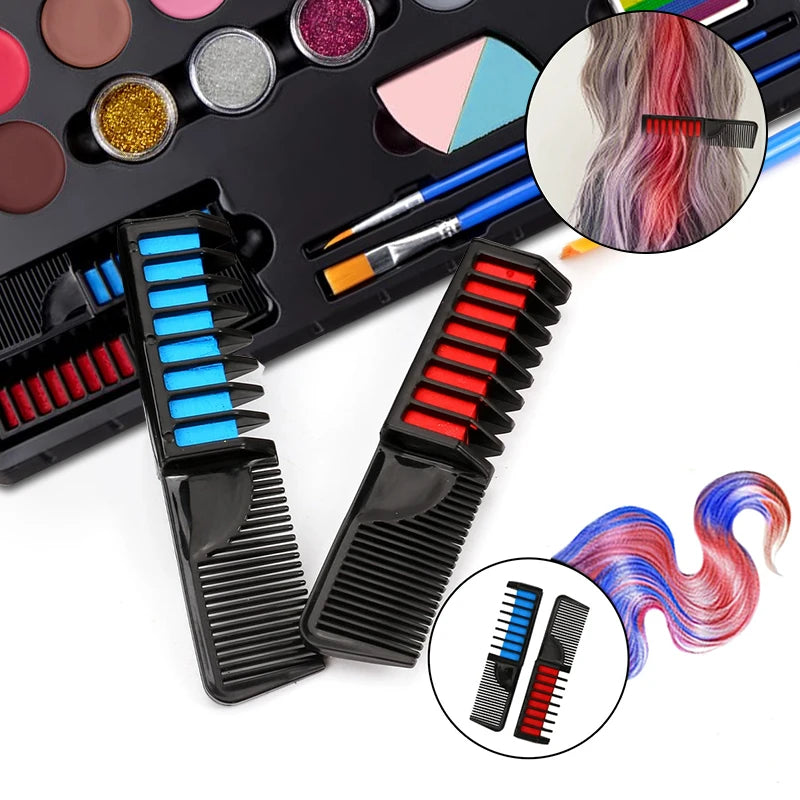 20 Colors Face Body Paint Set Stencils Glitter Brushes Washable - Halloween Makeup - product image 6