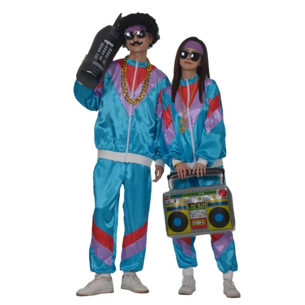 Men's 80s Costume Womens 90s Suit Party Accessories Disco Jacket Trousers Outfit Women Men Costume Tracksuit - product image 2